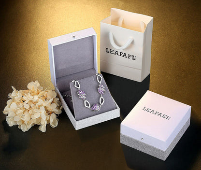 Leafael Wish Stone Link Charm Bracelet with Birthstone Crystals, Rose Gold Plated or Silver-Tone, 7"+2"