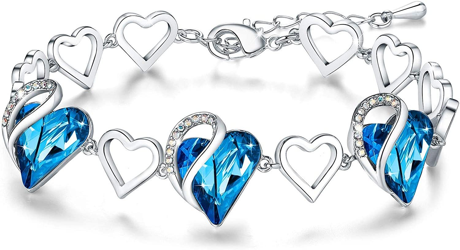 Leafael Infinity Love Heart Leafael Bracelet Link Birthstone Crystal, with – Jewelry Wom