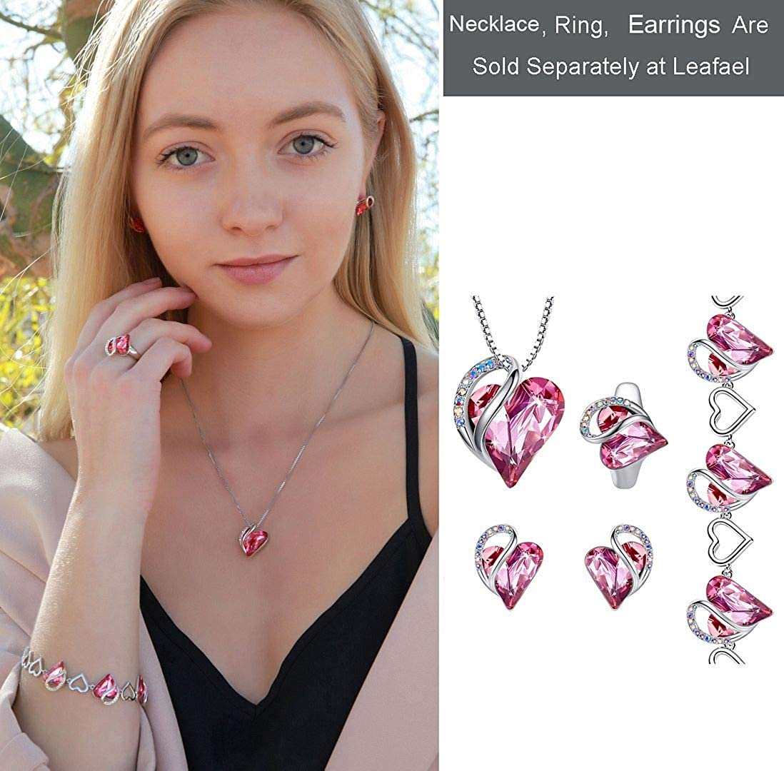 Leafael Love Link Heart Bracelet Birthstone Leafael Jewelry Infinity Wom – Crystal, with
